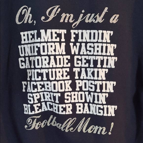 Gildan Navy Blue Football MOM Graphic Hoodie - Picture 5 of 5